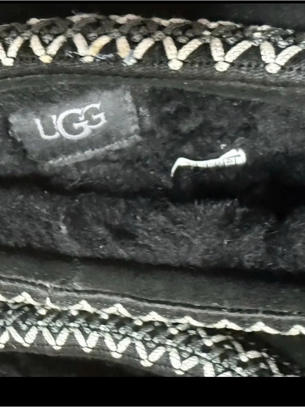 UGG Tasman Slippers Black Suede Sherling Lined Mule Men's Shoes US 8 UK 7 - Picture 6 of 11